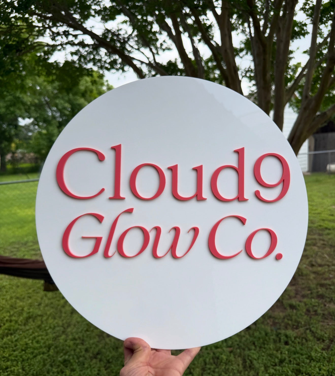 15" INCH ACRYLIC CIRCLE SIGN
